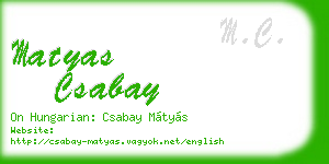 matyas csabay business card